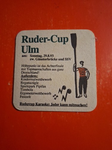 Bierdeckel 1993 ulm rudercup - bierdeckel,