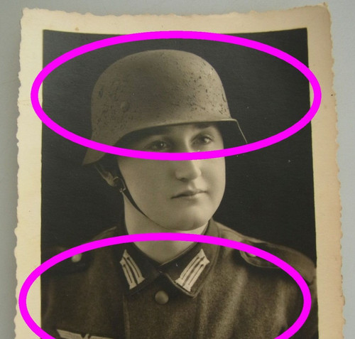 Altes foto portrait soldat - soldat, mit