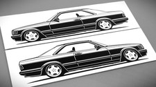 Mercedes 560 sec aufkleber - 560,