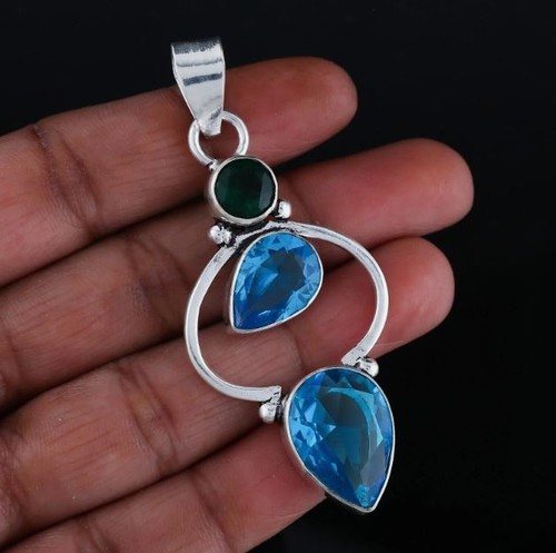Glänzend blau topas - glänzend, edelstein