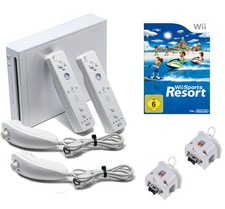 Wii Konsole Sports Resort Pak weiß + Spiele + 2 Original Remote + 2 Motion Plus 