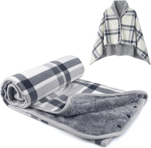 Damen poncho fleece - poncho, tragbare