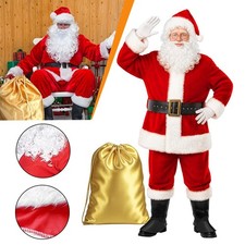 Weihnachtsmann Kostüm für Männer Weihnachtsmann Anzug Nikolauskostüm mit Gürtel