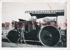 H356 Foto Bulldog Straßenwalze Hans Weinmann MÜNCHEN Vorkrieg Lanz Schlepper