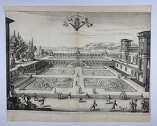 Der Fürstliche Lustgarten zu Nancy. Kupferstich von Matthäus Merian d. Ä, 1643.