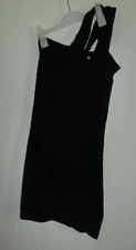 Schwarzes Minikleid mit Strukturmuster eine Schulter frei Gr. XS/S