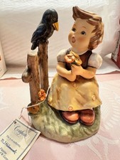 Goebel/Hummelfigur 405 "Gefallen s' Dir?" Mädchen mit Rabe mit OVP