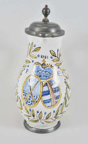 Fayence krug zinn - fayence-krug, |