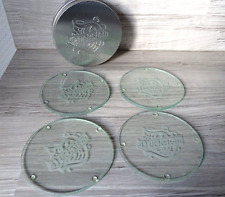 4 Glas Untersetzer der Duckstein Bier Brauerei--Untersetzer in Metalldose--Samml