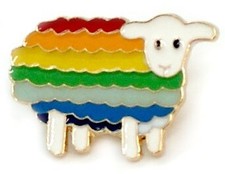 Regenbogen Schaf Anstecker rainbow sheep pin gay schwul CSD pride queer LGBTQ