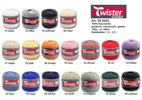 Twister häkelgarn 100 - twister,