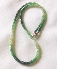 facettierte Smaragd Kette - 40