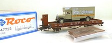Roco H0 47722 DRG-Rungenwagen R, braun, mit LKW, KK   V28
