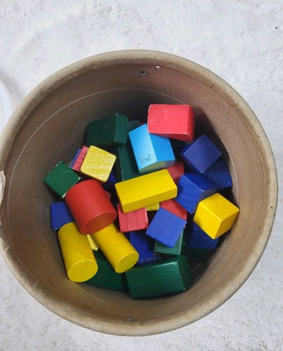 Holzbausteine set bunt - –,
