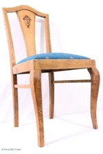 Antiker Jugendstil Polsterstuhl Salonstuhl Esszimmerstuhl Chippendale Stil Eiche