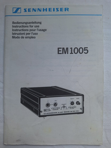 Bedienungsanleitung sennheiser - bedienungsanleitung,