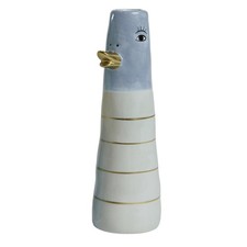 Vase Ente blau/grau