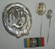 Sportabzeichen Silber mit Bandspange und Miniaturen