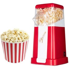 Heißluft Popcornmaschine fettfrei Retro Popcorn Maker Kino Popcornautomat 1200W