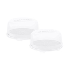 Rotho 2er Set Tortenglocke Tortenbehälter Kuchenbox Tortenbutler Kuchenglocke