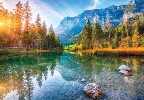 Berge see boot landschaft - berge,