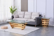 Designer Couchtisch vergoldet