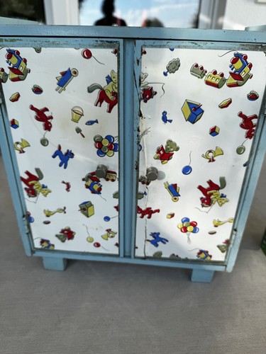 Vintage puppen kleiderschrank - vintage,