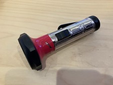 Vintage CRONE Germany Flashlight – Chrome & Red – Classic Utility Torch