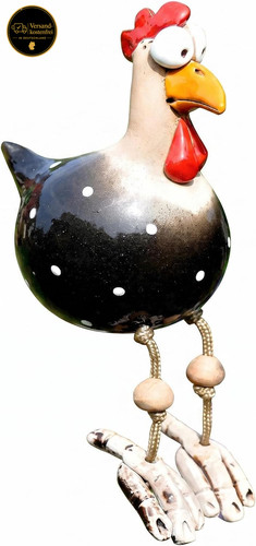 Keramik huhn gartendeko - keramik,