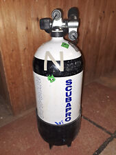 Scubapro Tauchflasche 12l Doppelventil  TÜV 12 / 25 200 bar Griff und Standfuß