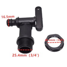 Auslaufhahn Regentonne IBC Ersatz-Hahn 3/4Wasserhahn für Regenfass Wassertonnen