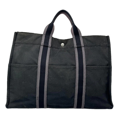 Hermès black cotton handbag - cotton,