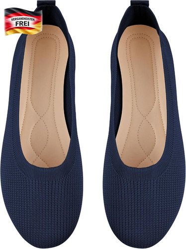Damen ballerinas knit schuhe - ballerinas,
