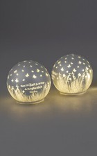 Formano Led Deko Kugel mit Spruch Timer 10cm inklusive Batterien Geschenk (#218)