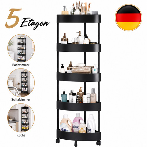 Eckregal mit rädern etagen - rädern, 5