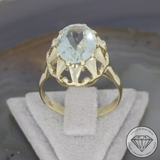 Wert 550 € Aquamarin Ring 333 8 Karat Gelb Gold xxyy