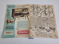 Katalog-Seiten Neckermann Fahrrad-Zubehör Sattel Radioschrank 60er Jahre #25B753
