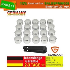 20x Chrom Kappen 17mm für