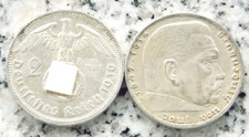 2 Reichsmark 1939 A Hindenburg Adler Silber Deutsches Reich selten TOP Erhaltung