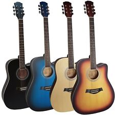 WESTERNGITARRE 4/4 AKUSTIKGITARRE SATIN MATT FINISH EINSTEIGER SCHULE CUTAWAY XX