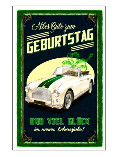 Auto geburtstagskarte hobby - auto,