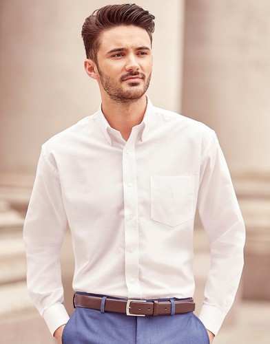 Russel oxford langarm hemd - oxford,