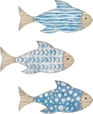 Maritime wanddeko holz fisch - wanddeko,