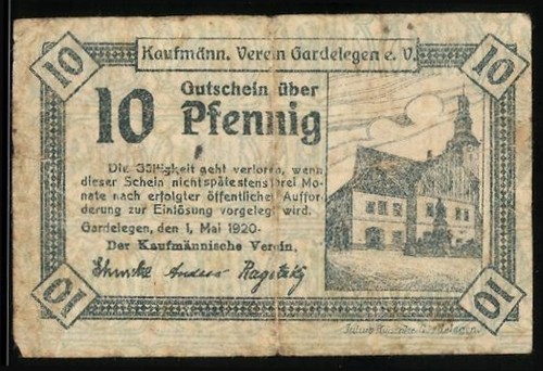 Notgeld gardelegen 1920 10 - 1920,,
