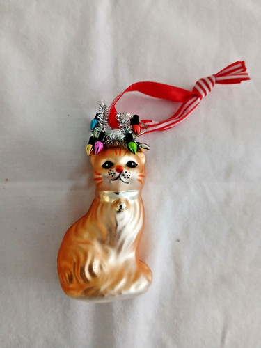 Christbaumkugel figur katze - christbaumkugel,