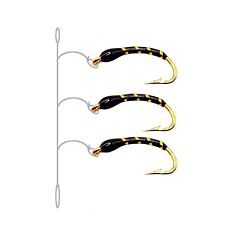 Sehr fängig Hegene „Chiemsee“ [Schwarz/Gold] Gr. 12-16 Renken, Felchen, Saibling