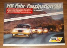 Seltene Werbung HB Fahr-Faszination '88 VW Golf GTi 16V Fahrertraining #2 1988