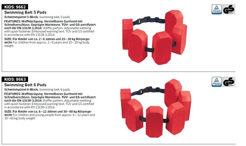 Beco schwimmgürtel 9662 9663 - schwimmgürtel,
