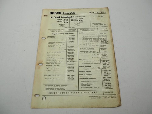 Bosch service liste cormick - service-liste, mc