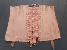 Mieder Strumpfgürtel Korsett Hüftgürtel Strapse rosa 50er Jahre Vintage